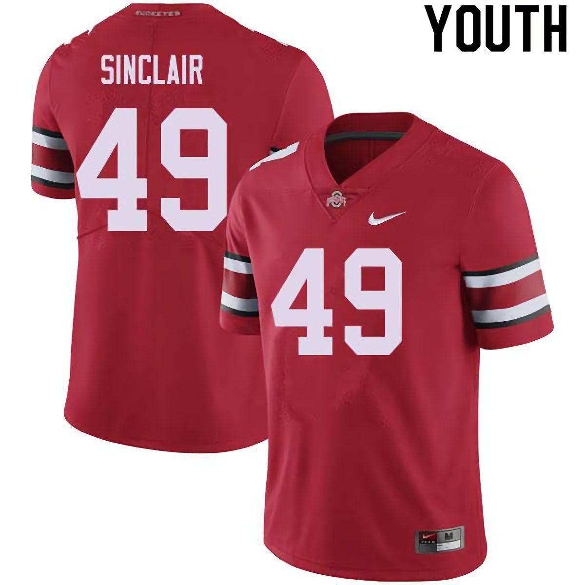 Darryl Sinclair Ohio State Buckeyes Youth NCAA #49 Nike Red College Stitched Football Jersey YCR6756PT